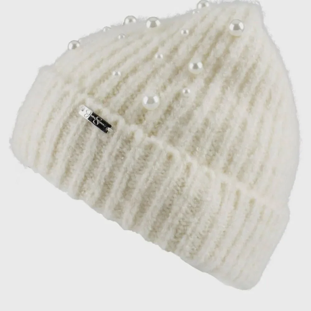 Jessica Simpson Pearl Ivory Knit Beanie
